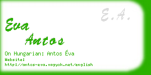 eva antos business card