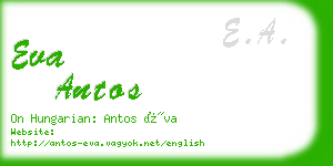 eva antos business card